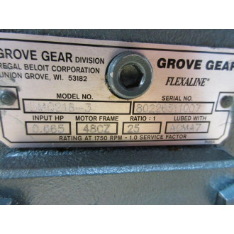 Grove Gear BMQ218-3 48CZ Gear Reducer BMQ218348CZ - Used