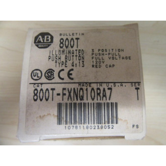 Allen Bradley 800T-FXNQ10RA7 Push Pull Switch