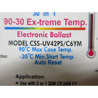 AC Electronics CSS-UV42PSC6YM Electronic Ballast CSSUV42PSC6YM - New No Box