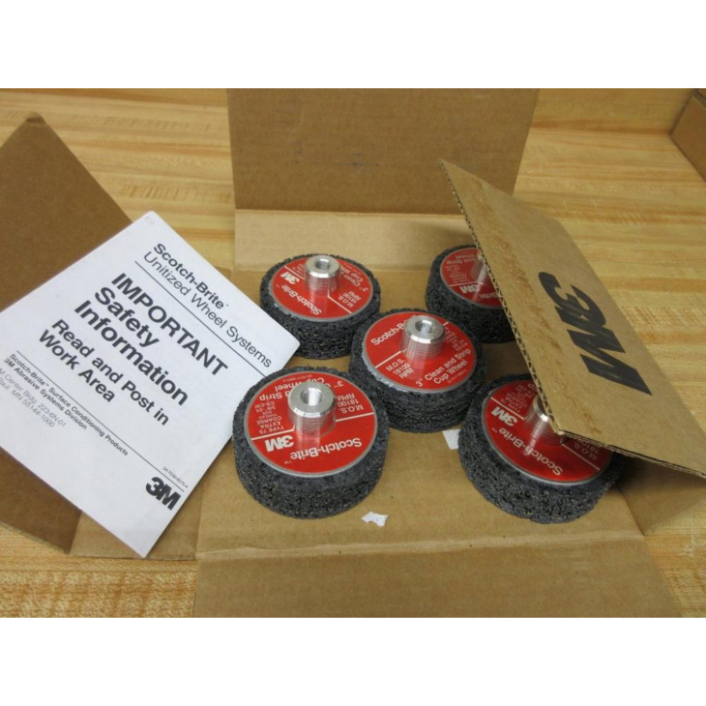 3M 048011-04151 Scotch-Brite Clean & Strip Cup Wheel 04801104151 (Pack of 5)
