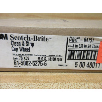 3M 048011-04151 Scotch-Brite Clean & Strip Cup Wheel 04801104151 (Pack of 5)