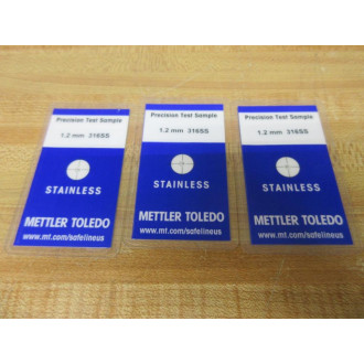 Mettler Toledo 1.2MM 316SS Safeline Metal Detection Test Card TC1 (Pack of 3) - New No Box