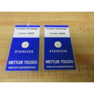 Mettler Toledo 1.0MM 316SS Safeline Metal Detection Test Card TC1 (Pack of 2) - New No Box