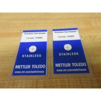 Mettler Toledo 1.5MM 316SS Safeline Metal Detection Test Card TC1 (Pack of 2) - New No Box