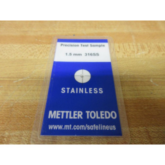 Mettler Toledo 1.5MM 316SS Safeline Metal Detection Test Card TC1 (Pack of 2) - New No Box