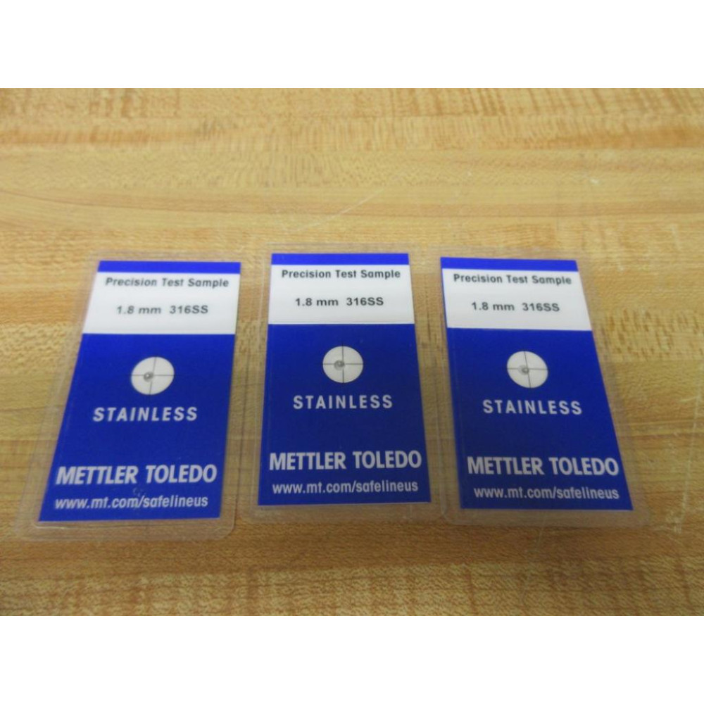 Mettler Toledo 1.8MM 316SS Safeline Metal Detector Test Card TC1 (Pack of 3) - New No Box