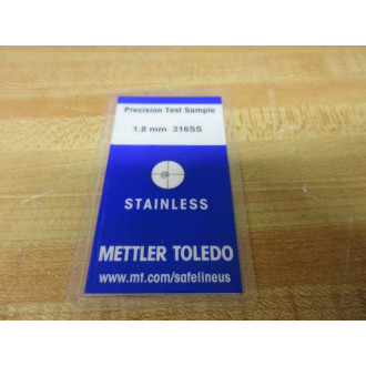 Mettler Toledo 1.8MM 316SS Safeline Metal Detector Test Card TC1 (Pack of 3) - New No Box