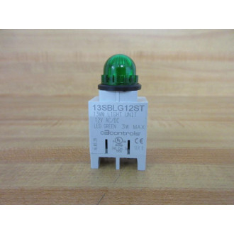 C3 Controls 13SBLG12ST-13GNR Pilot Light Green