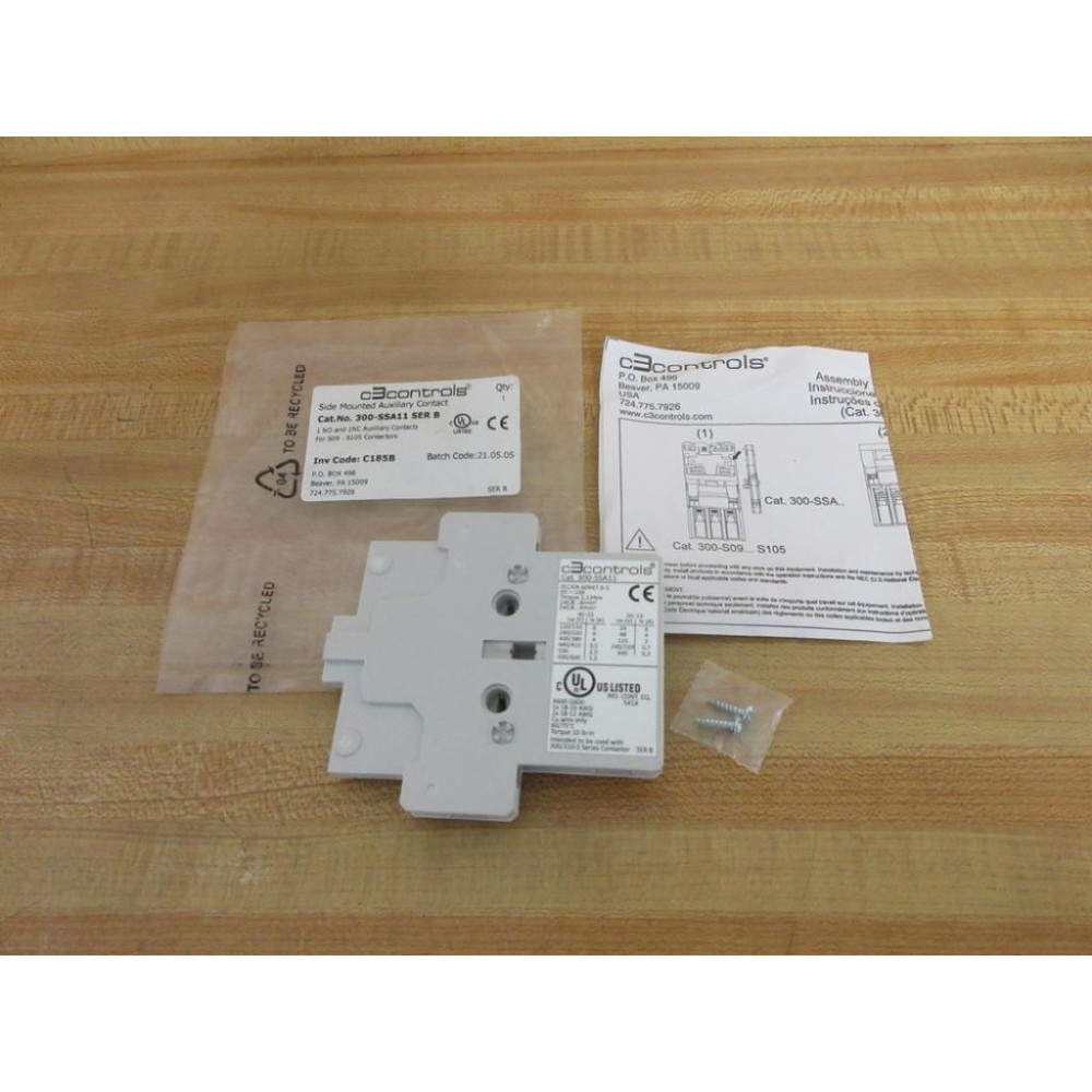 C3 Controls 300-SSA11 Auxiliary Contact 300SSA11