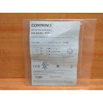 Contrinex DW-AS-612-M12 Inductive Sensor DWAS612M12