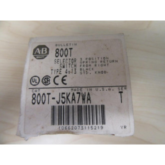 Allen Bradley 800T-J5KA7WA Selector Switch