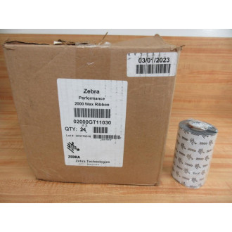 Zebra Performance 02000GT11030 Wax Ribbon