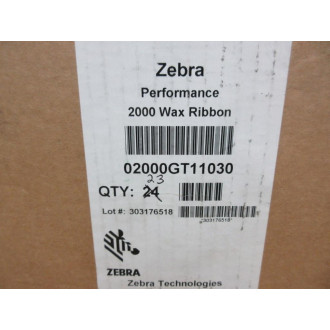 Zebra Performance 02000GT11030 Wax Ribbon