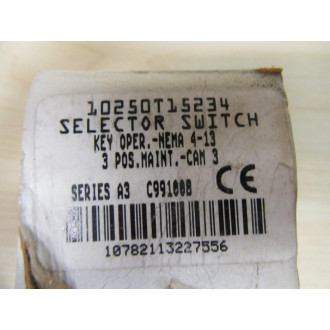 Cutler Hammer 10250T15234 Selector Switch