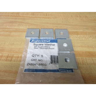 Thomas & Betts ZAB241-38EG Superstrut Square Washer ZAB24138EG (Pack of 5)