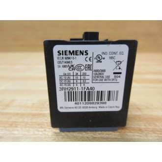 Siemens 3RH2911-1FA40 Contact Block 3RH29111FA40
