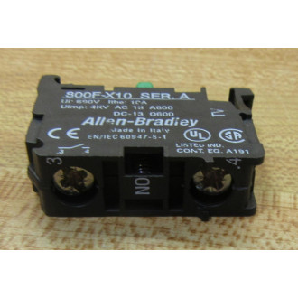 Allen Bradley 800F-X10 Contact Block 800F-X1O (Pack of 10) - New No Box