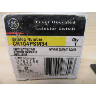 General Electric CR104PSM34 Selector Switch