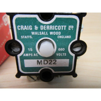 Craig & Derricott MD22 Rotary Switch New Old Stock