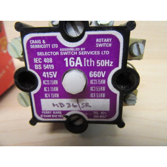 Craig & Derricott MD36\SR Rotary Switch
