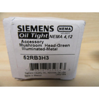 Siemens 52RB3H3 Furnas Illum. Mushroom Head