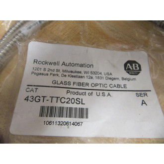 Allen Bradley 43GT-TTC20SL Glass Fiber Optic Cable 43GTTTC20SL
