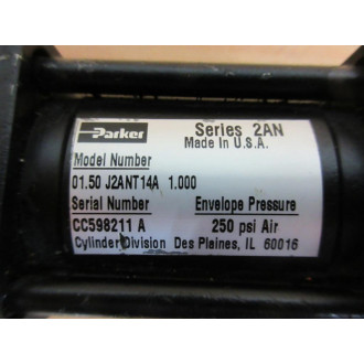 Parker 01.50 J2ANT14A 1.000 Pneumatic Cylinder 0150J2ANT14A1000 - New No Box
