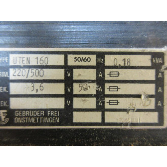 Gebruder Frei UTEN 160 Transformer UTEN160 - Used