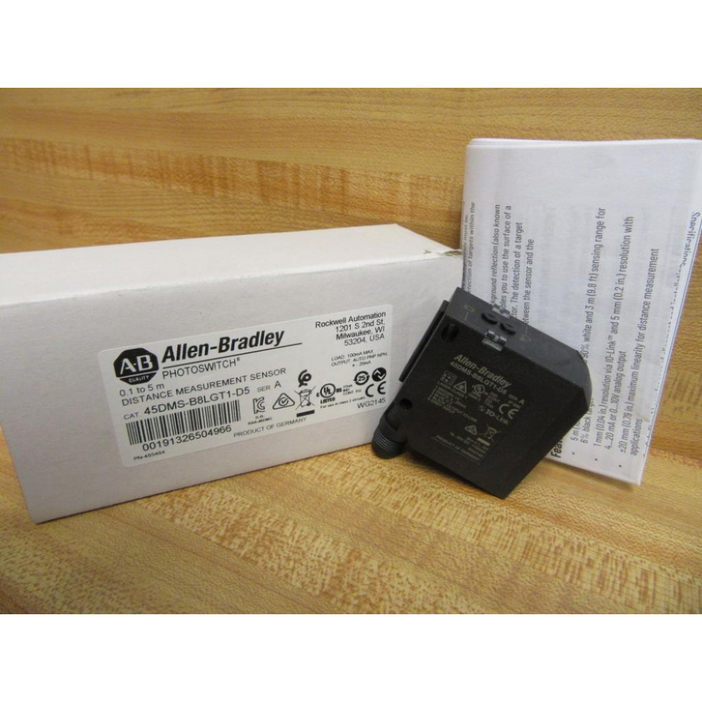 Allen Bradley 45DMS-B8LGT1-D5 Distance Measurement Sensor