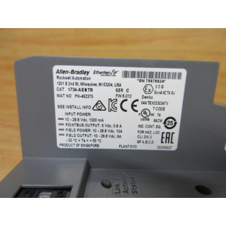 Allen Bradley 1734-AENTR Communication Adapter Module Series C - New No Box