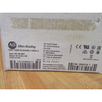 Allen Bradley 1606-XLE240E-3 Power Supply 1606XLE240E3