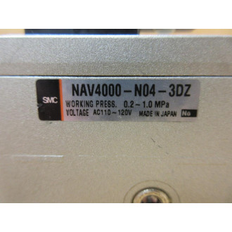 SMC NAV4000-N04-3DZ Solenoid Valve NAV4000N043DZ - Used