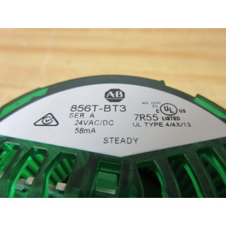 Allen Bradley 856T-BT3 Green LED Steady Stack Light 856TBT3 - New No Box