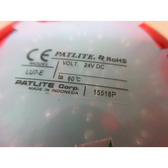 Patlite LU7-E-R Stack Light LU7ER - Used