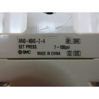 SMC AR40-N04G-Z-A Pneumatic Regulator AR40N04GZA - Used