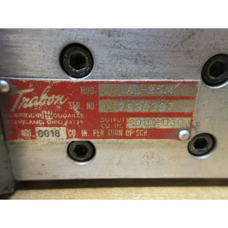 Trabon AL-25M Lubricator Pump AL25M - Used