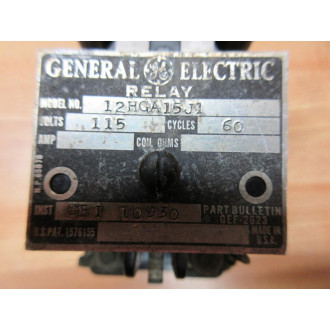 General Electric 12HGA15J1 Auxiliary Relay - Used