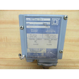 Square D 9012-GDW-2 Pressure Switch 9012GDW2 - New No Box