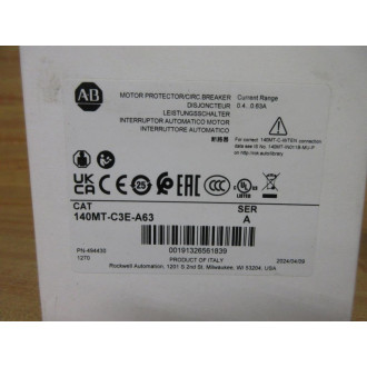 Allen Bradley 140MT-C3E-A63 0.63A Circuit Breaker 494430