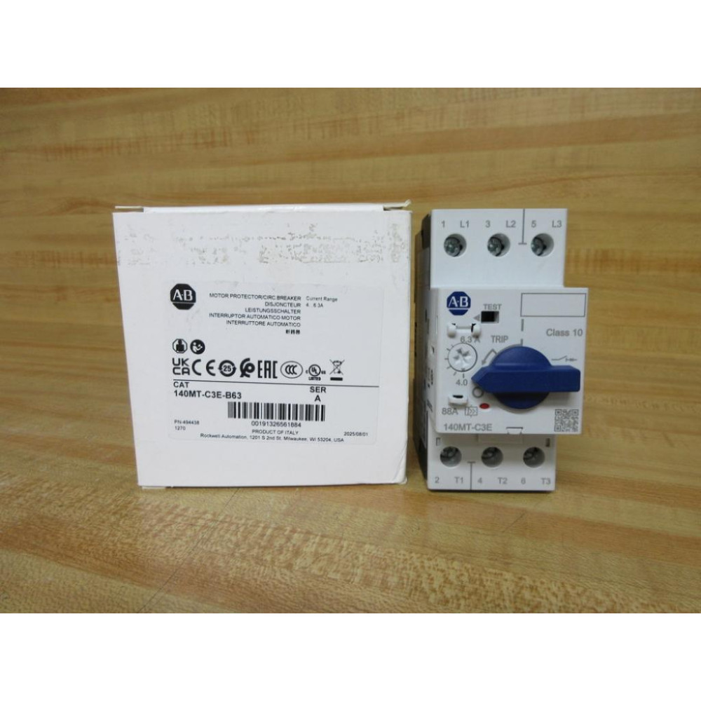 Allen Bradley 140MT-C3E-B63 6.3A Circuit Breaker 494438