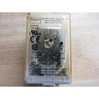 Dayton 5X824N-120V AC Relay 5X824N