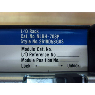Westinghouse 2619D58G03 Numa Logic 8-Slot Rack NLRH-708PChipped Trm - New No Box