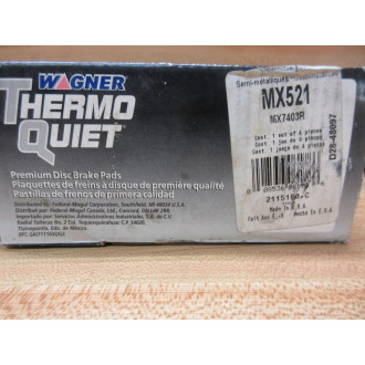 Wagner MX521 Thermo Quiet Brake Pads MX7403R