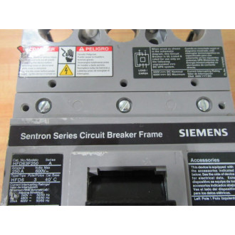 Siemens HFD63F250 250A Circuit Breaker HFD63F250L WO Trip Unit - Used