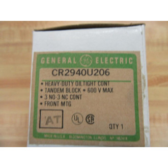 General Electric CR2940U206 Contact Blocks GE