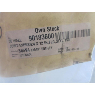 Kadant 151FNN04 Unaflex Expansion Joint 4" - New No Box