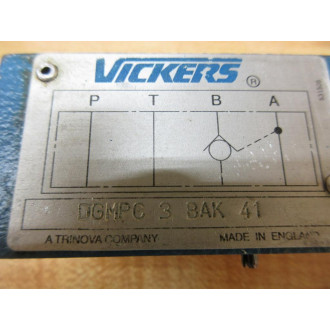 Vickers DGMPC 3 BAK 41 Hydraulic Valve DGMPC3BAK41 - Used
