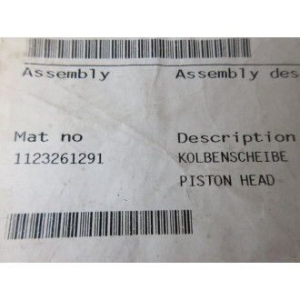 Krones 800-032 Piston Head 1123261291 - New No Box
