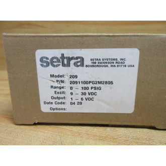 Setra 2091100PG2M2805 Pressure Transducer 209