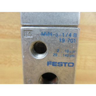 Festo MVH-5-14-B Solenoid Valve MVH514B - Used